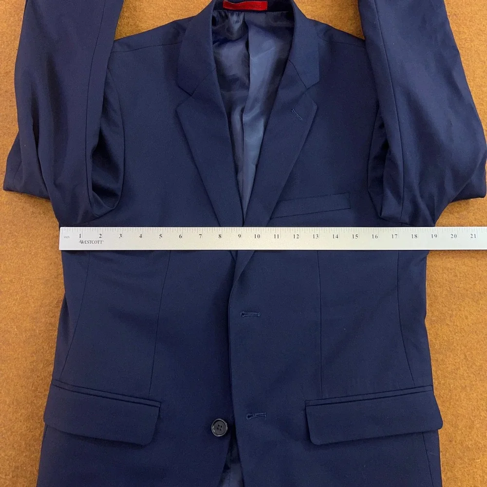 Empire Trend Mens 38S Blue Infinite Stretch Slim Fit Blazer Sport Coat NWT